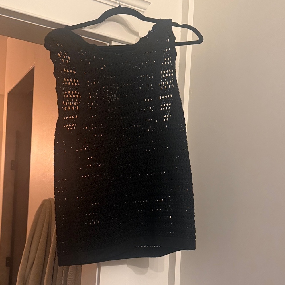 Old Navy Black Crochet Tank Top